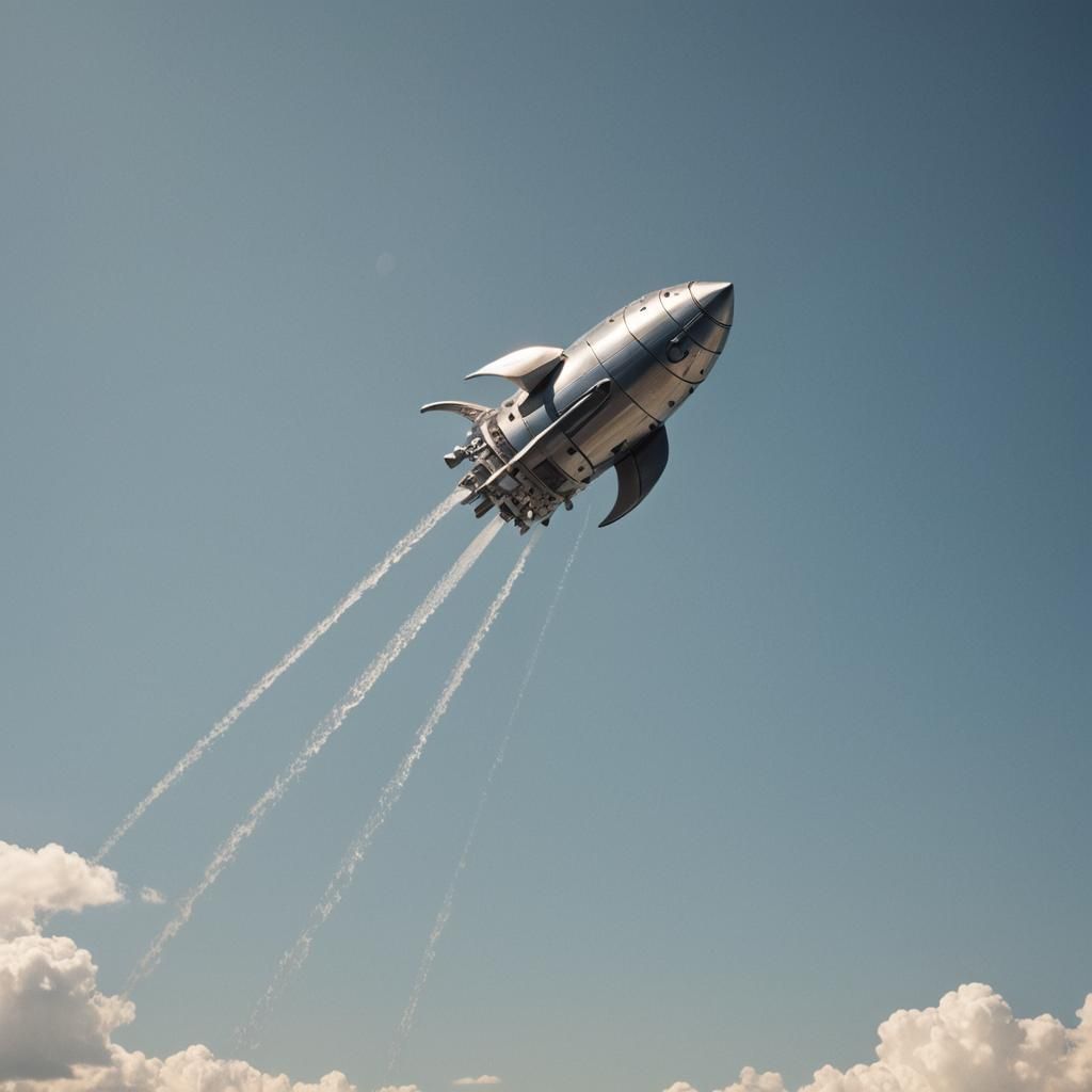 Shower Head Rocket Ship Soaring Skyward