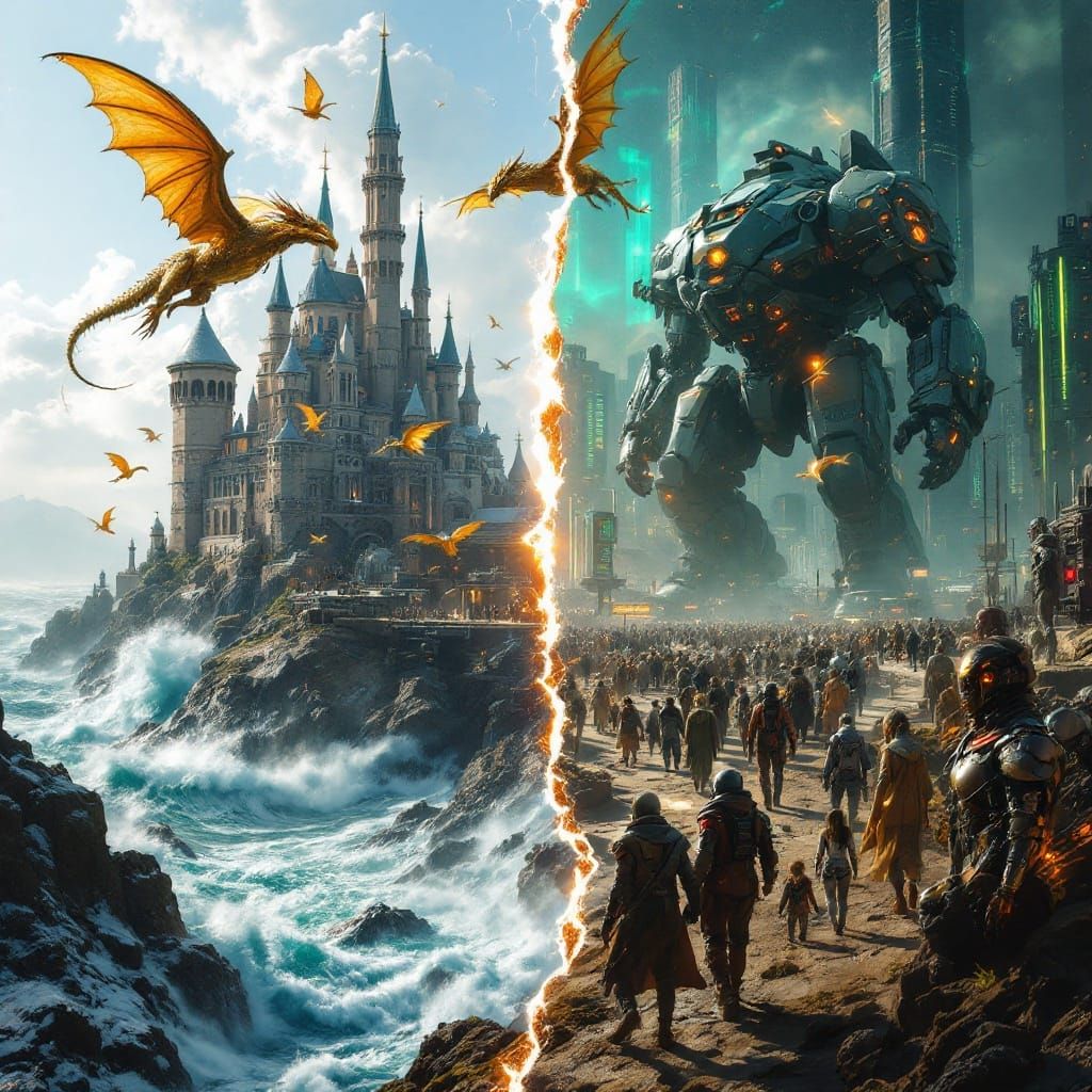 Fantasy Sci-Fi Gateway to a Futuristic Realm