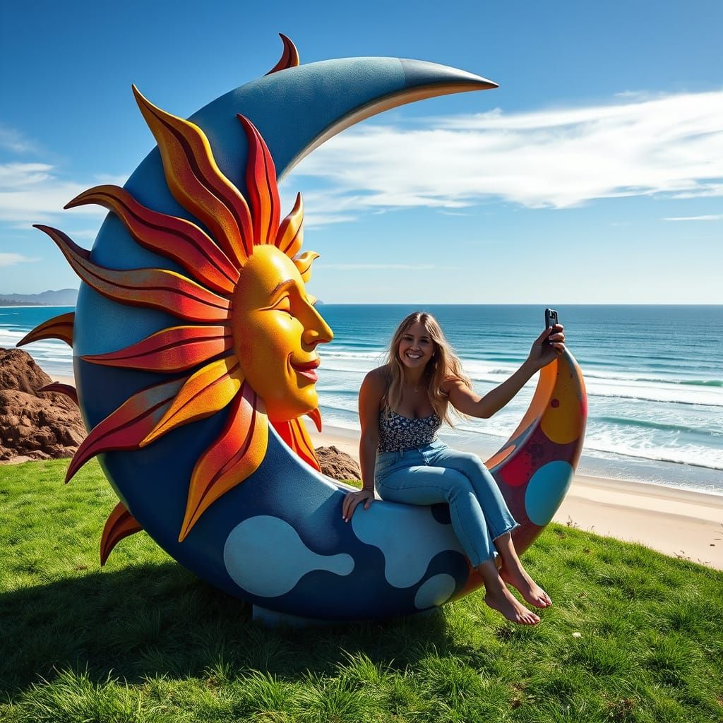 Vibrant Public Art Sculpture in the Style of Ken Done