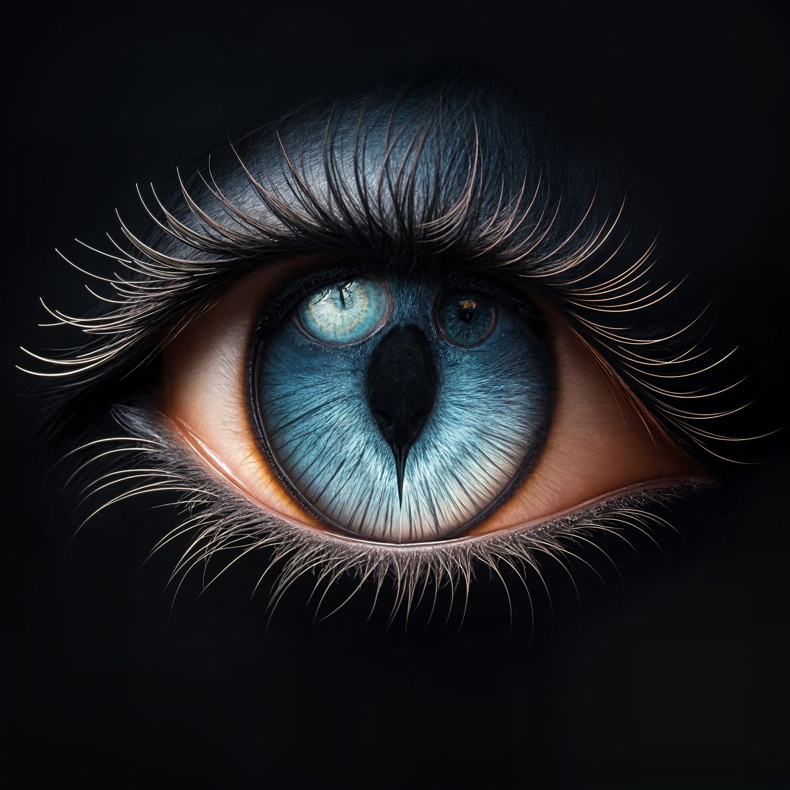 Cat Eye Logo Design with Woman Pupil