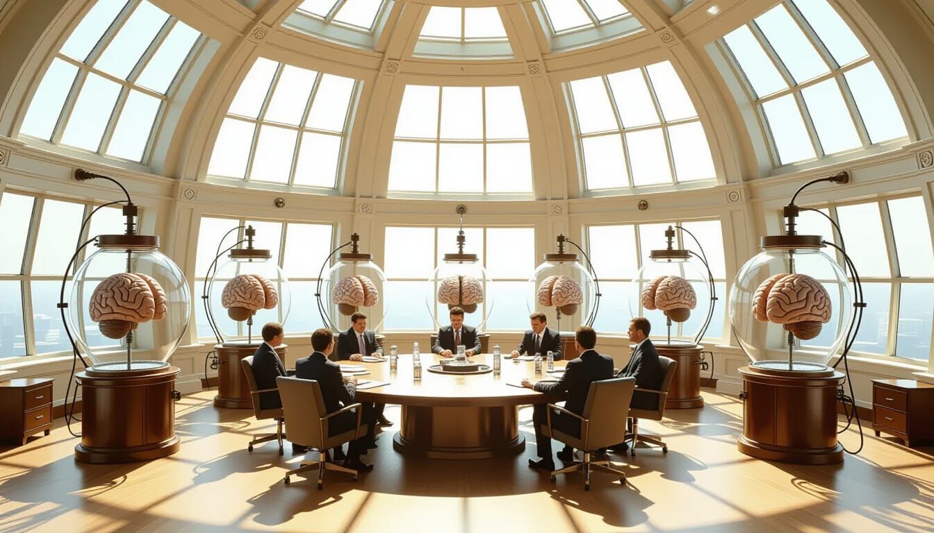 Brain Meeting in a Circular Room