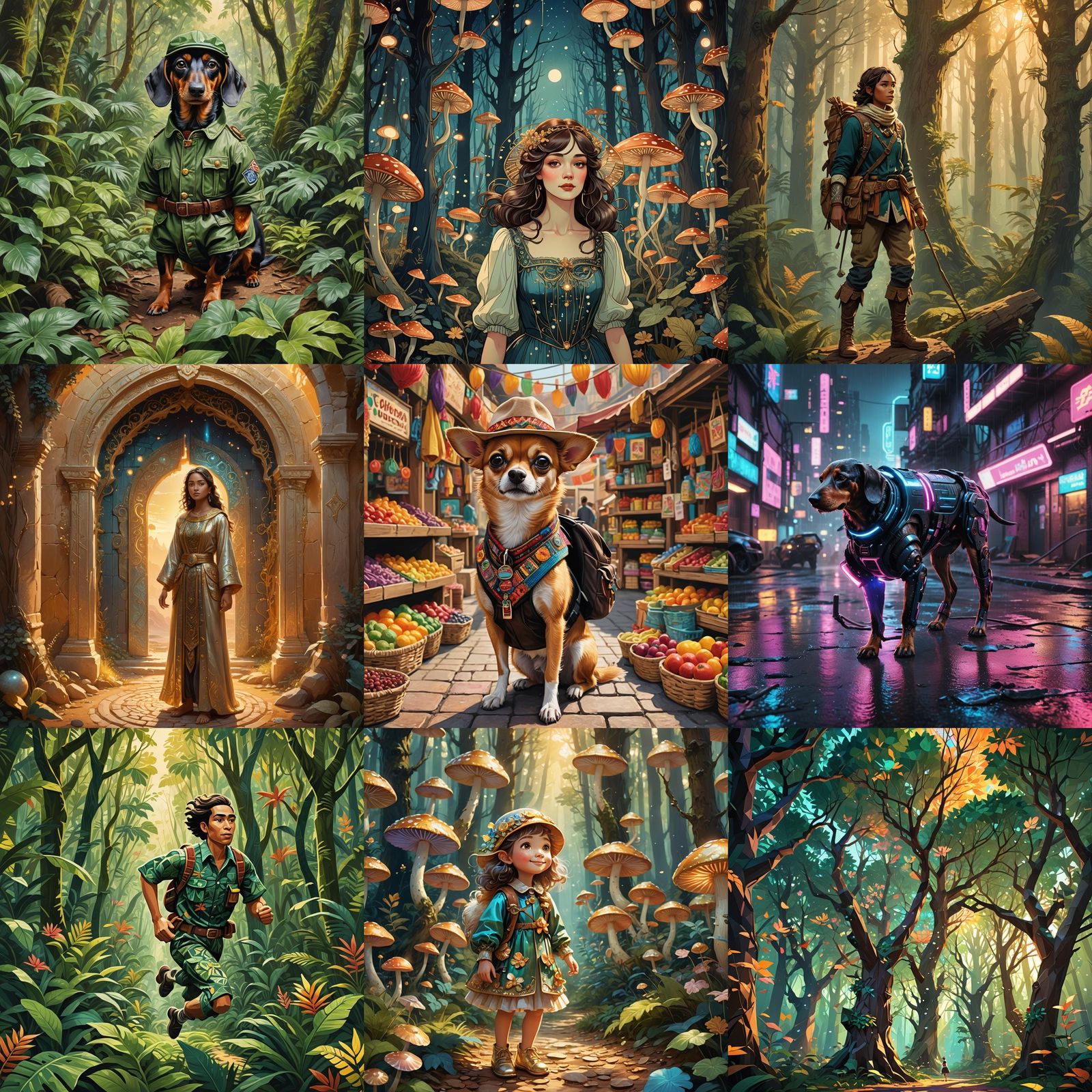 Adventurous Dachshund Created by AI