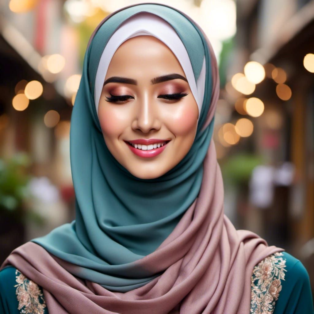 Beautiful Malaysian Hijab Woman Portrait