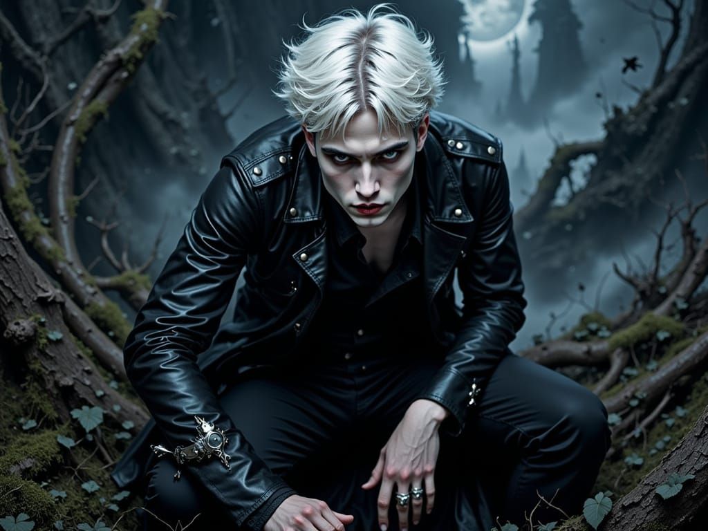 platinum blonde goth male