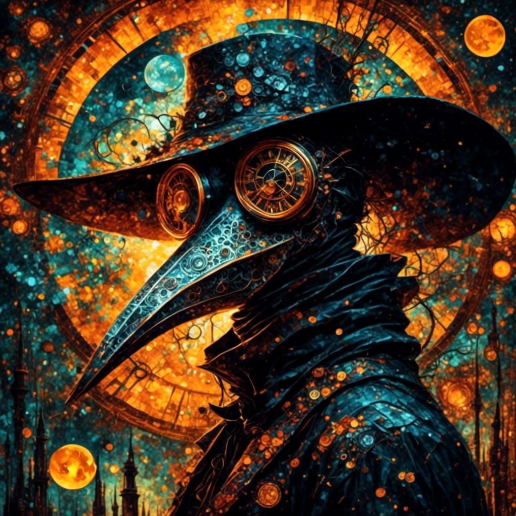 Plague Doctor in Tiled Sunlight