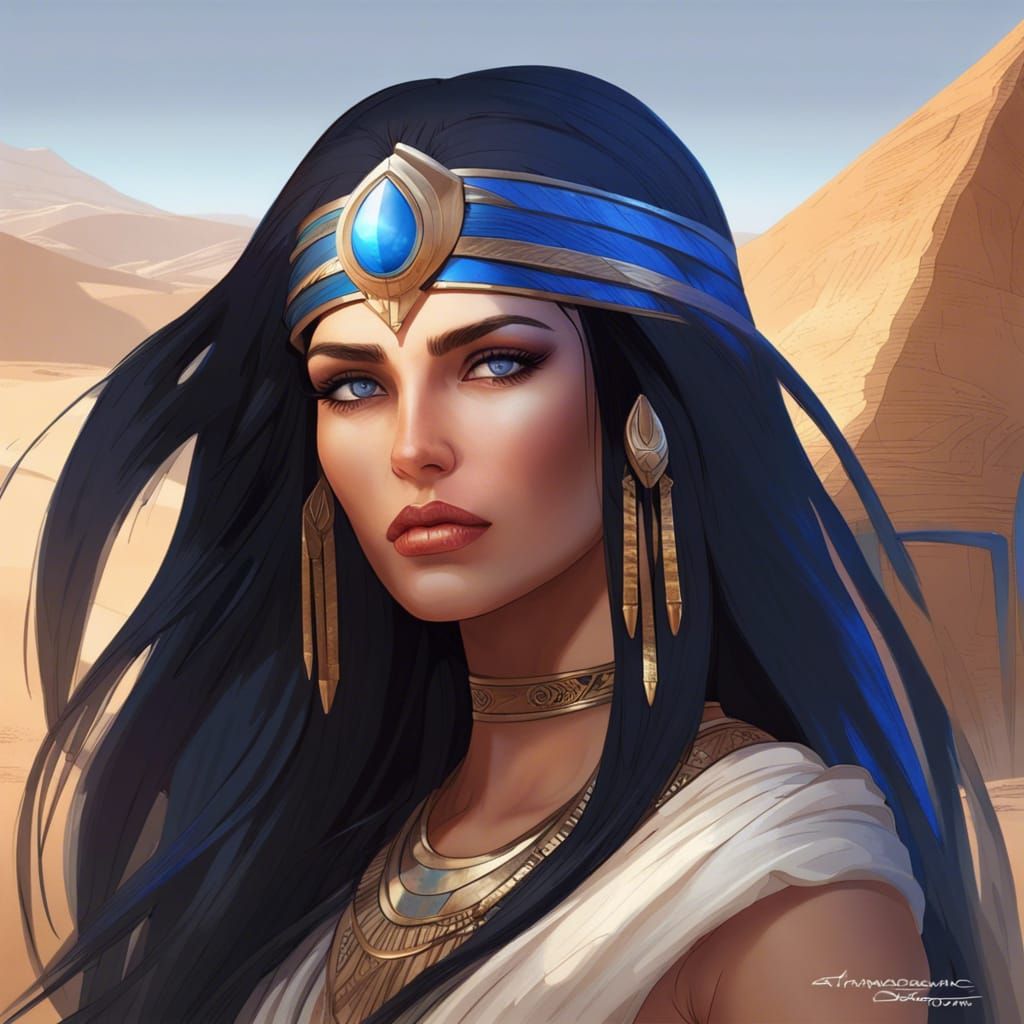 Fantasy art, amazone woman,  egyptian woman, beautiful woman...
