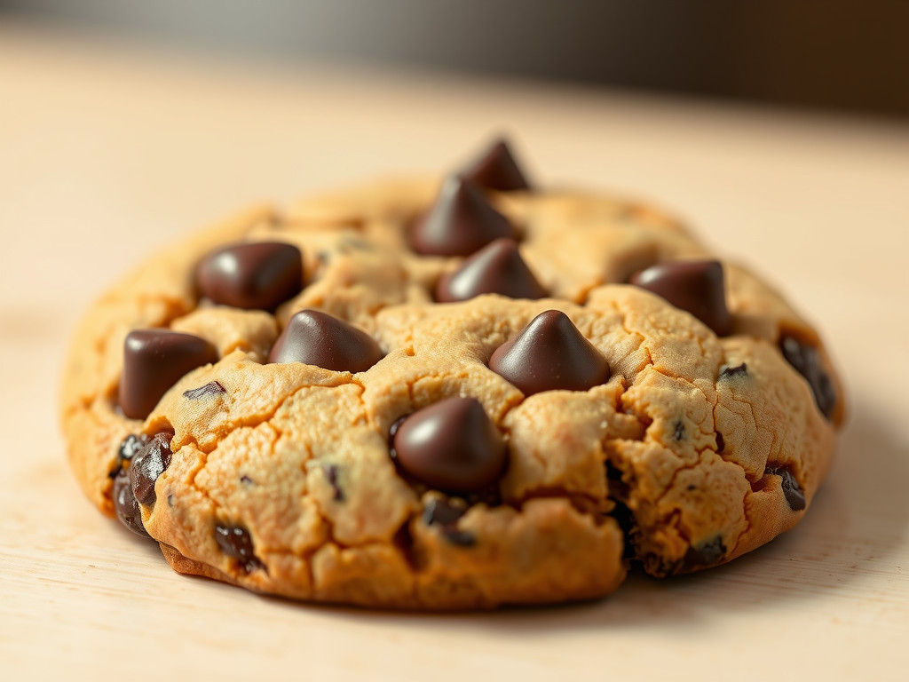 Hyperrealistic Chocolate Chip Cookie Still Life