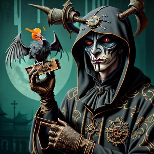 Eerie Steampunk Cult Ritual at Midnight