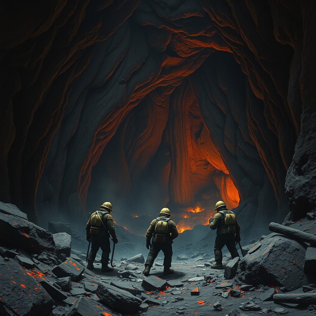 Emberstone Mine: Volcanic Ebony Extraction in Lava Tube