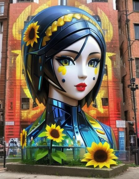 Ukrainian Woman: Glass Sculpture in Neo-Expressionist Style