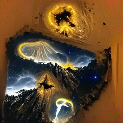 Surreal Dimensional Tear Reveals Cosmic Horror