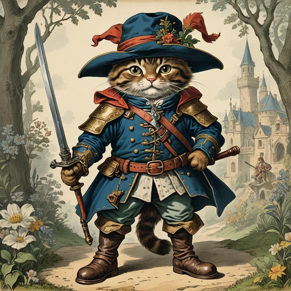 Puss in Boots Storybook Illustration