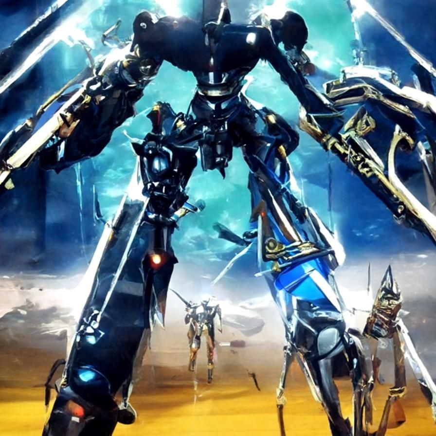 Futuristic Robot Warrior with Ancient Egyptian Theme