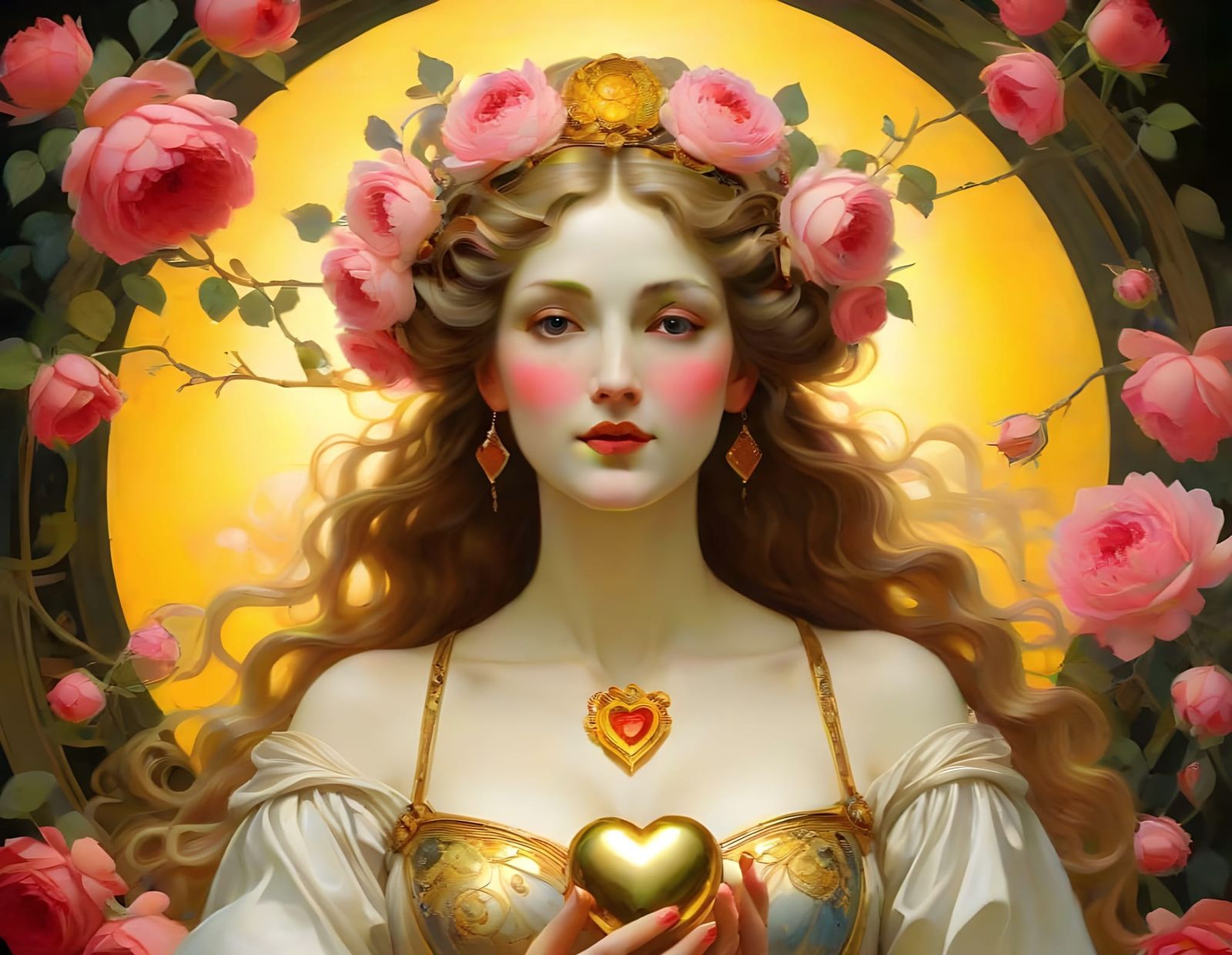 Goddess of Radiant Joy in Springtime Splendor