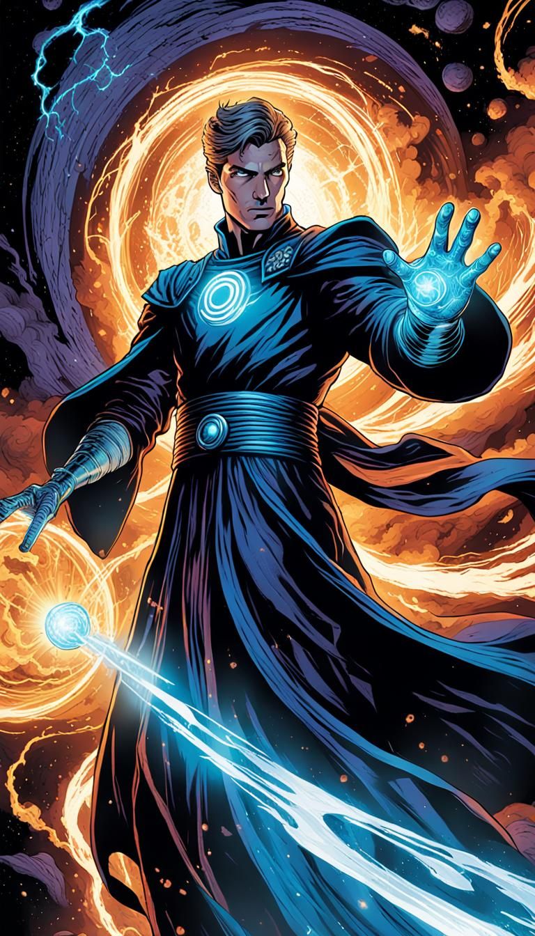 Dark Mage in the Void: Comic Book Art