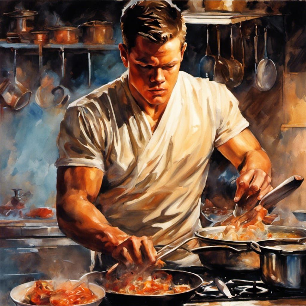 Jason Bourne cooking some Asian dish 🎦🎞️