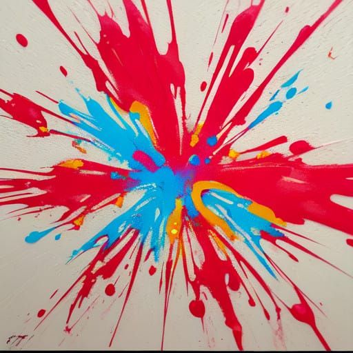 Vibrant Melting Strawberry in Graffiti Art Style