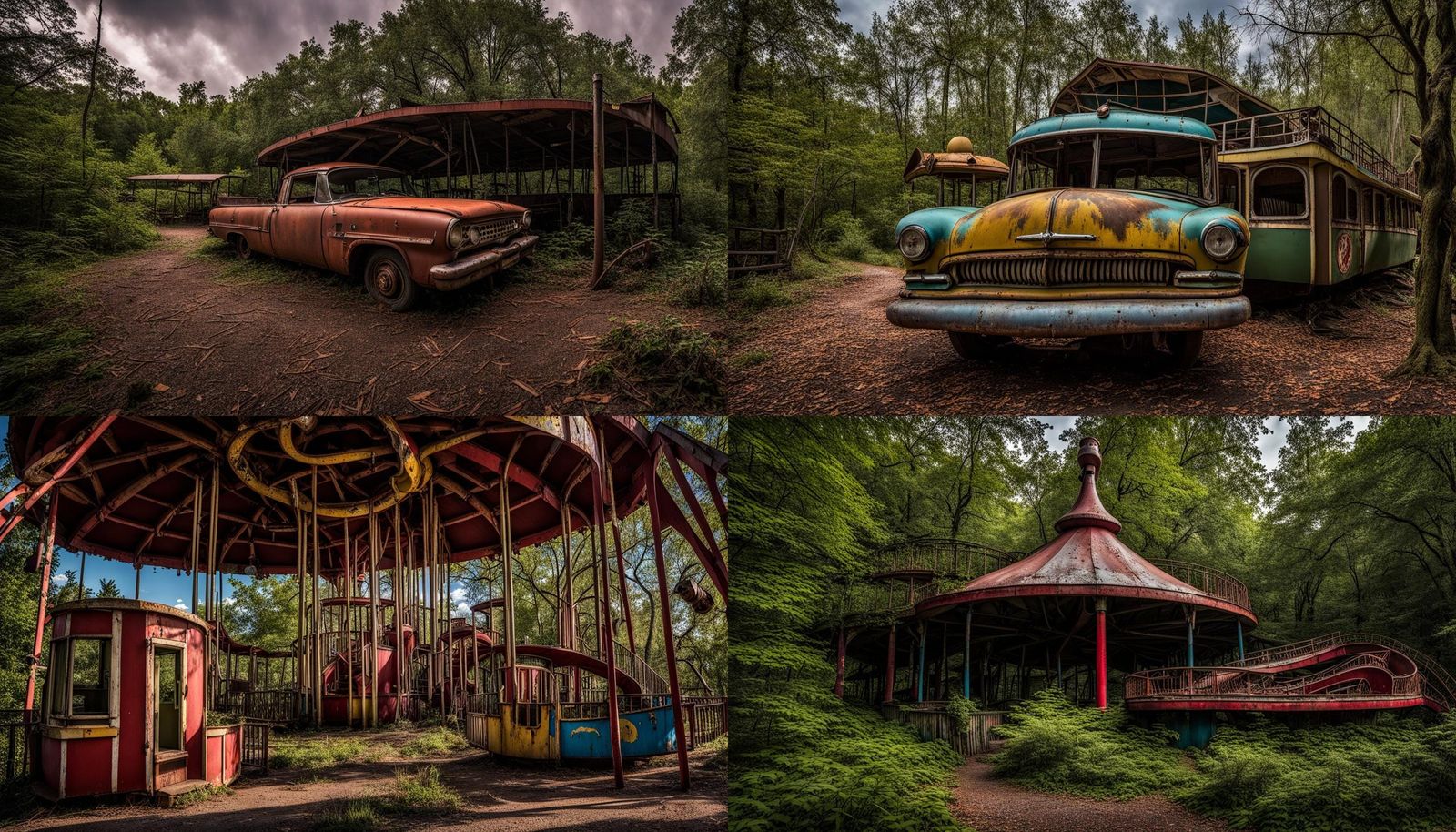 Eerie Abandoned Theme Park: A Photographic Study