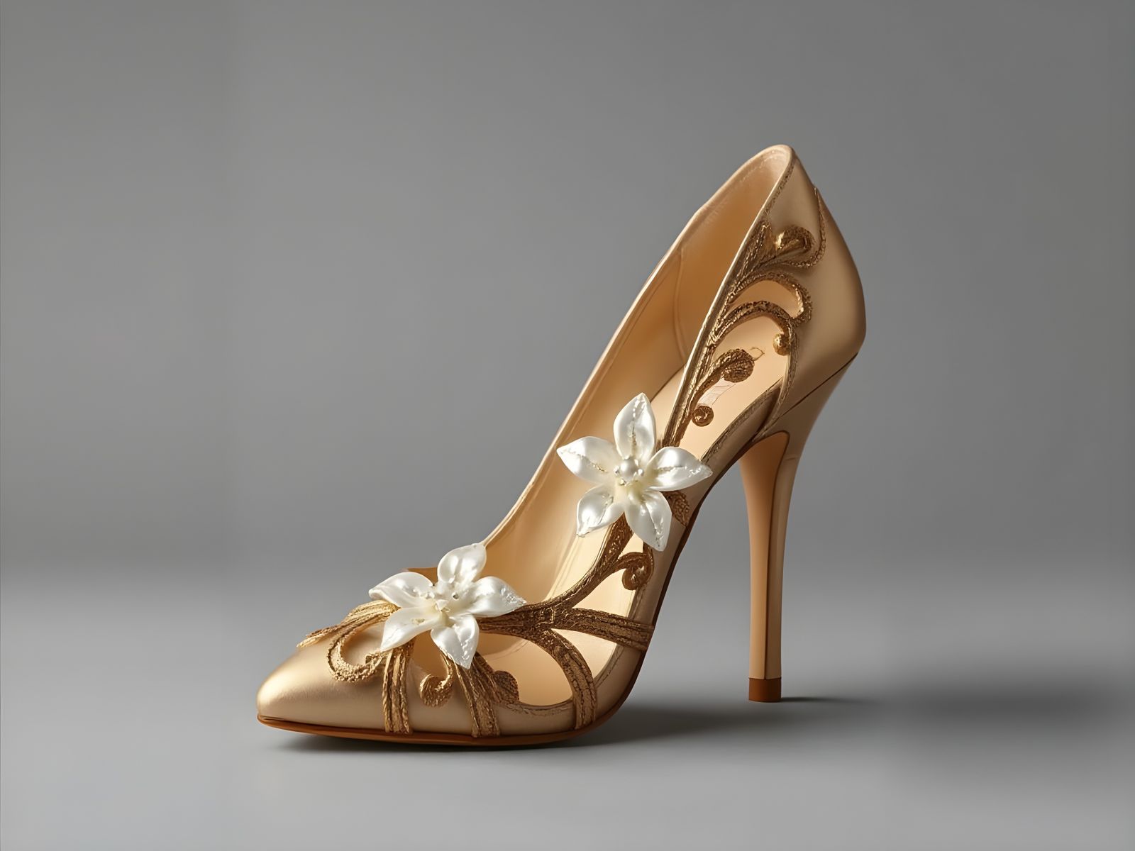 Elegant Art Nouveau Heeled Shoe