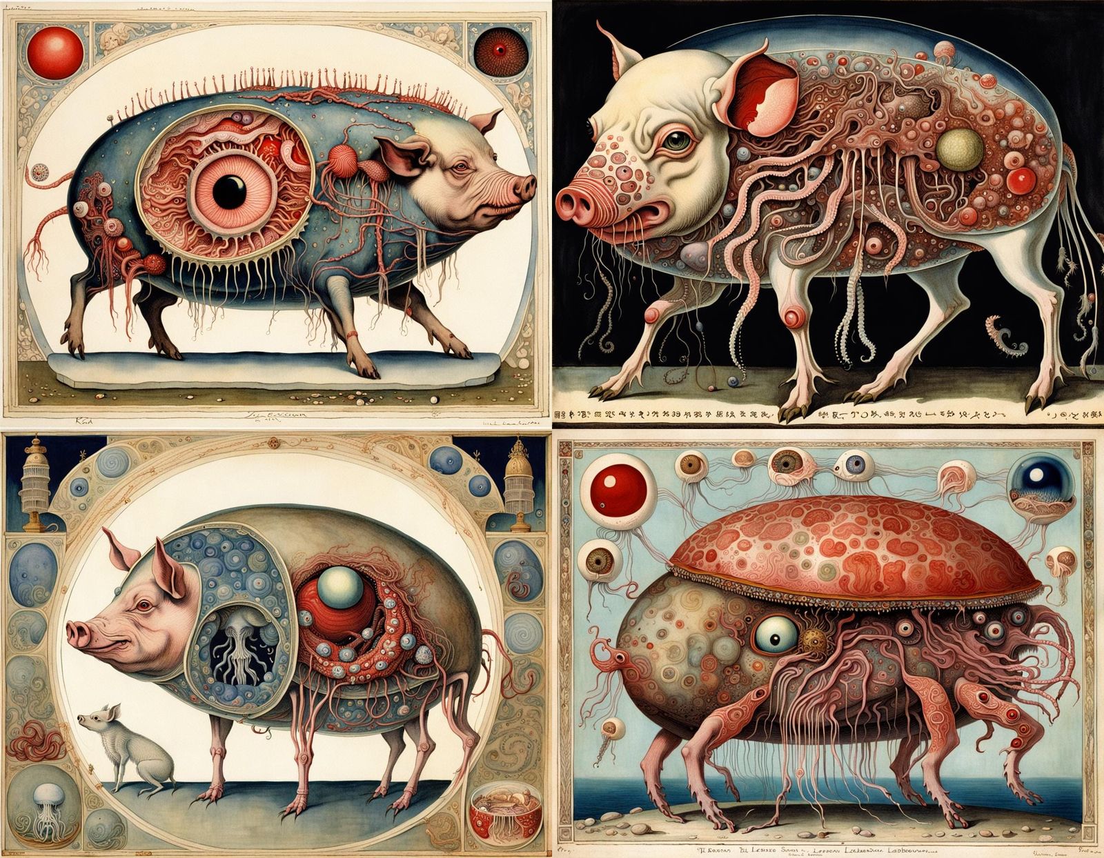 Surreal Vivisection of a Lebanese Pig-Dog Homunculus
