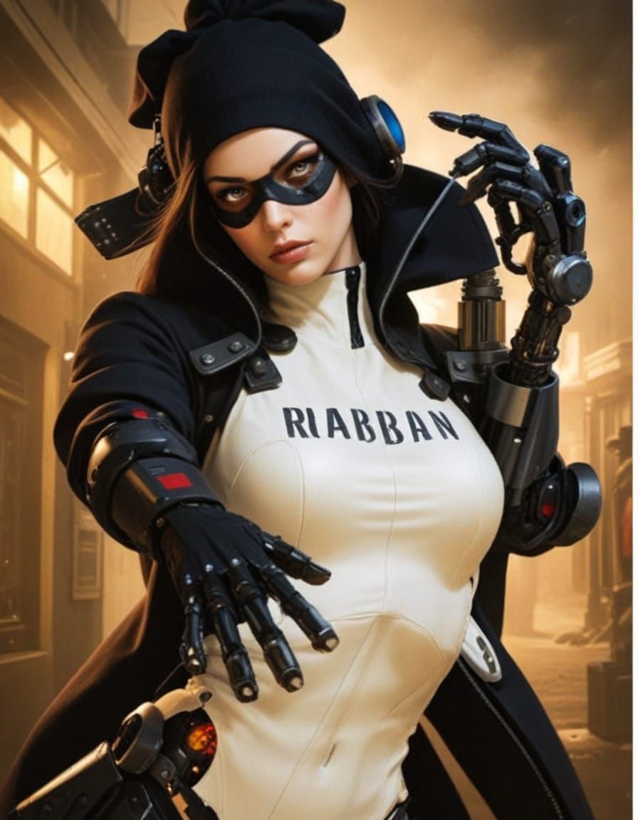 Cartoon Robot Commits Robbery