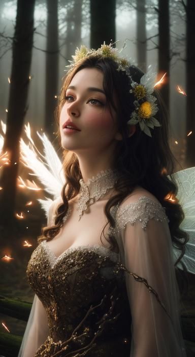 Fairy firefly forest