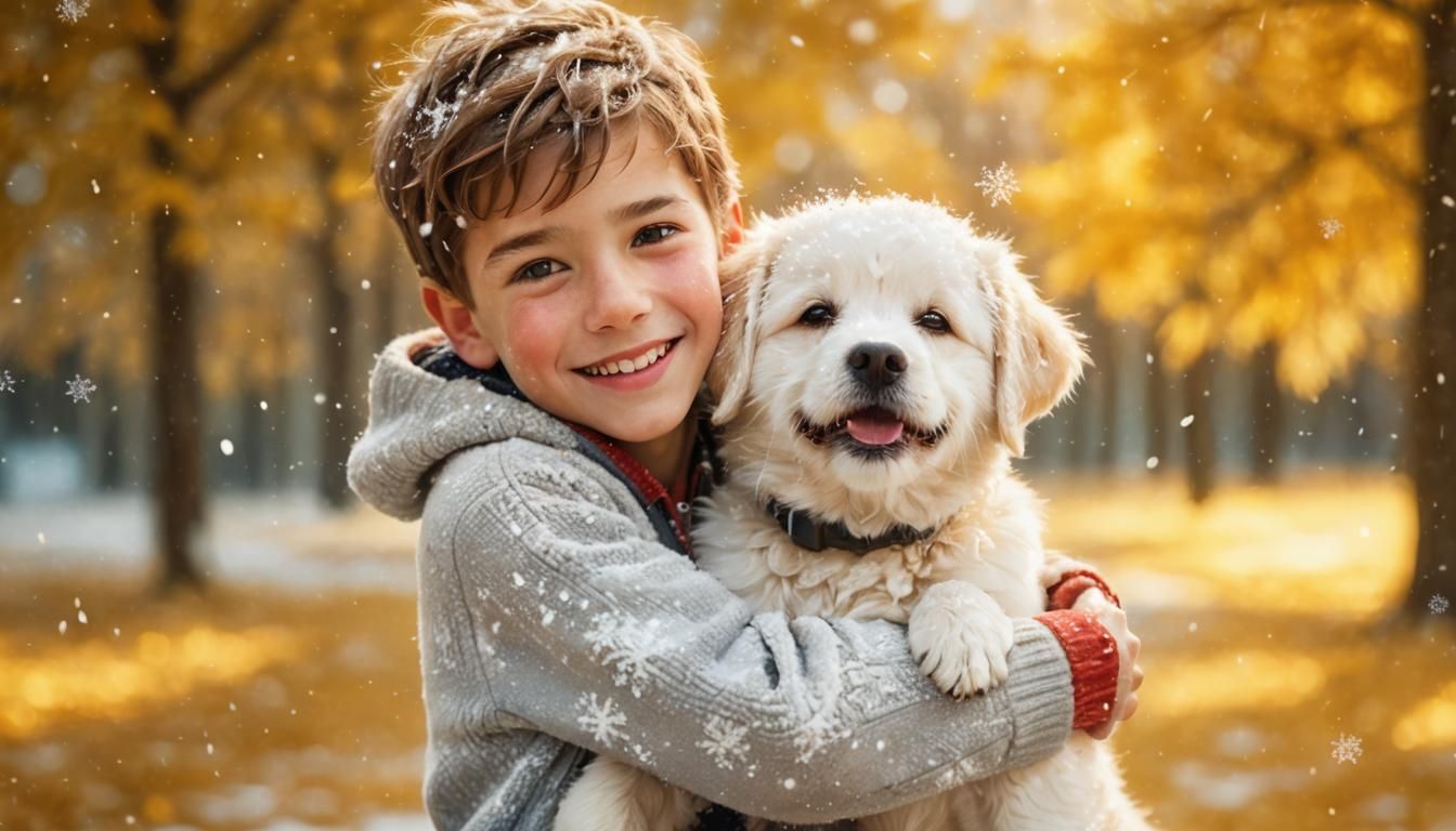 Winter's Warmth in Magical Christmas Portrait