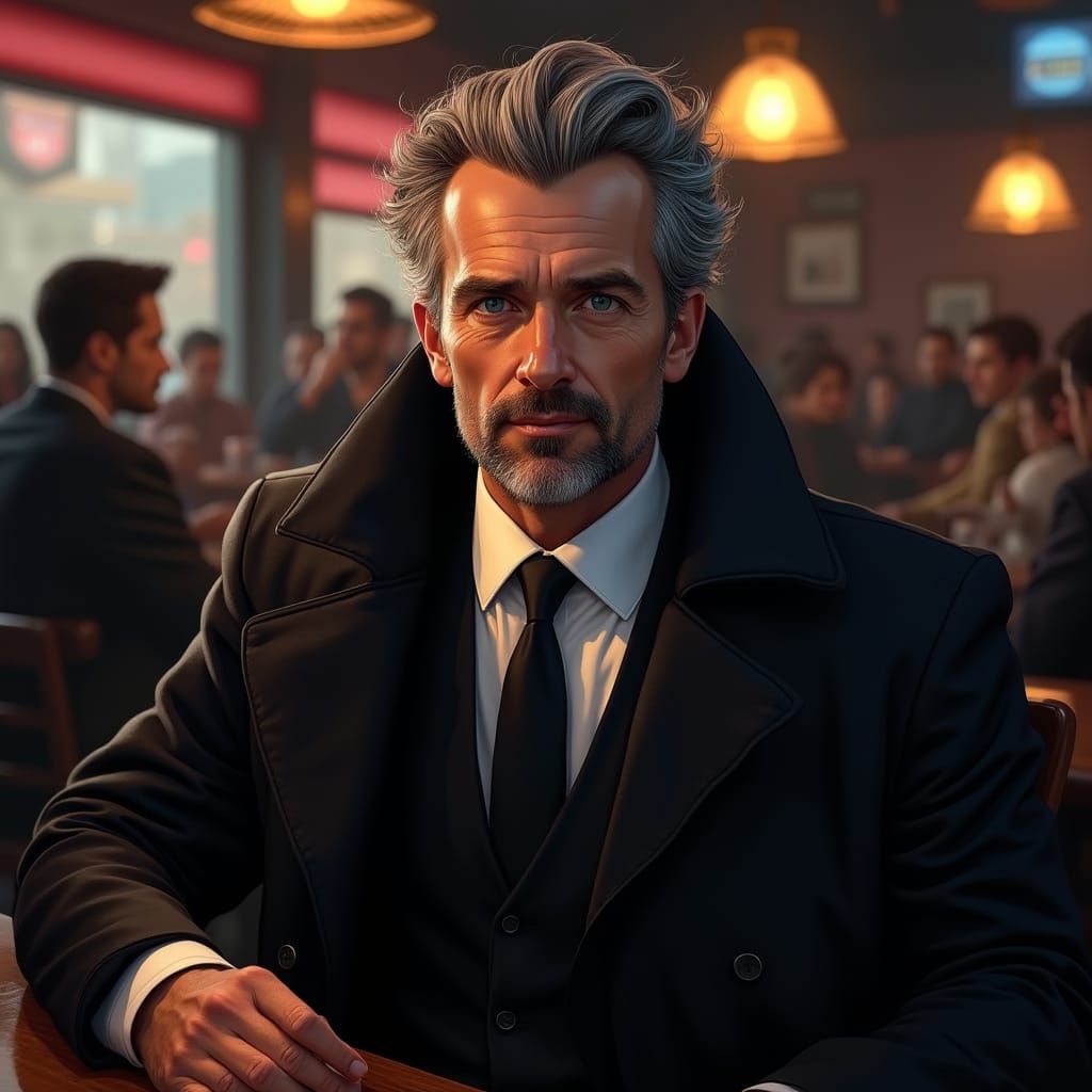 Hyper-Realistic Portrait of a Sophisticated Gentleman