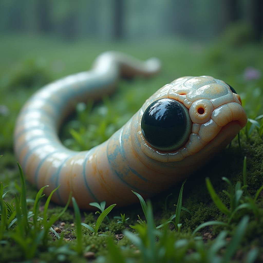 Earthworm with eyes.
