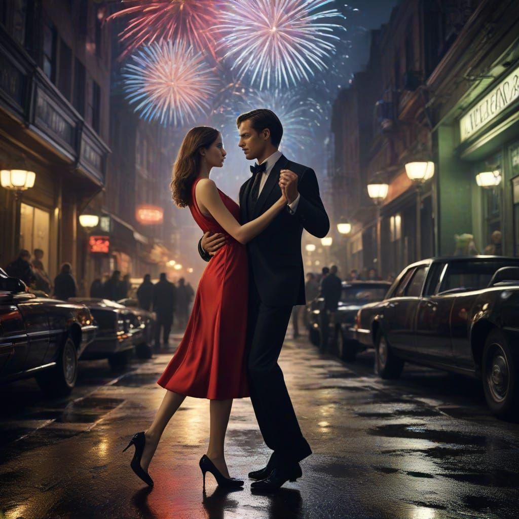 Elegance in Crimson and Gold