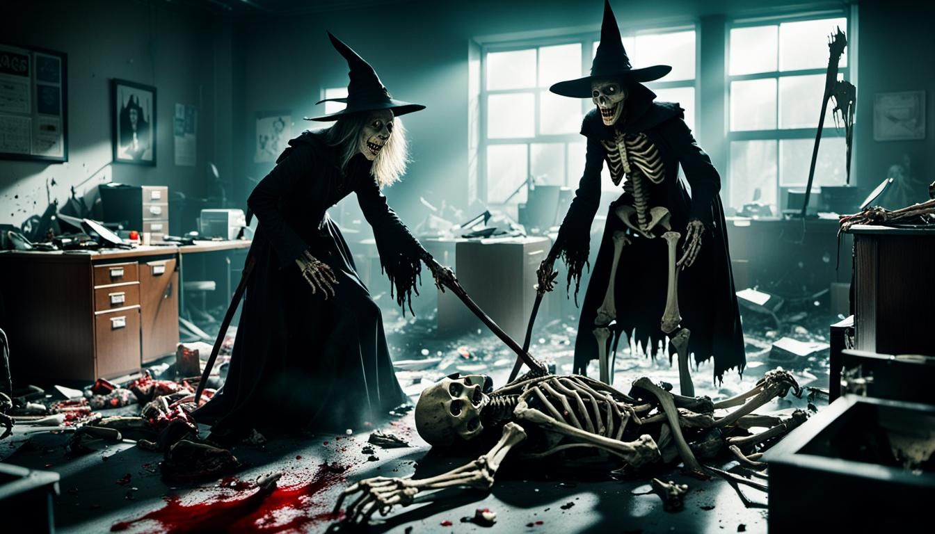 Epic Witch vs Skeleton King Office Battle