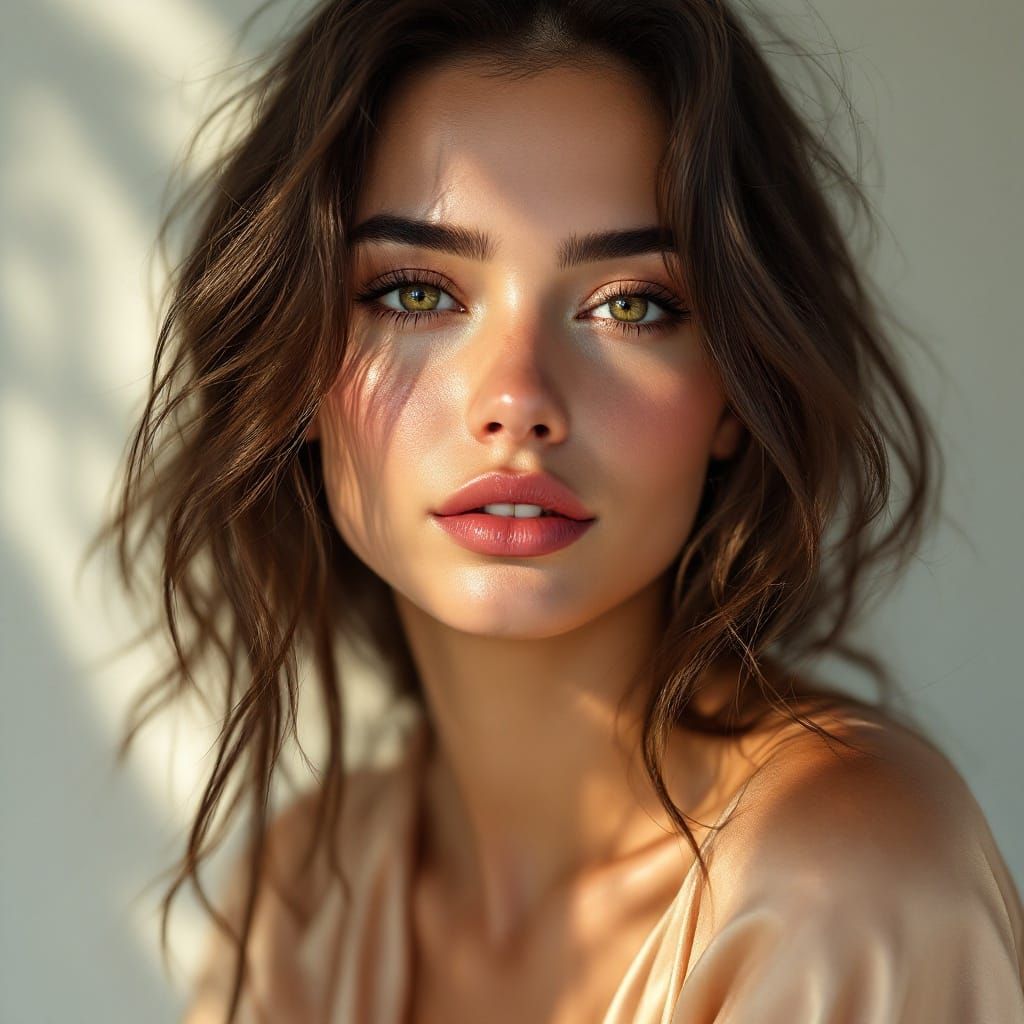 Gorgeous Lady with Free-Spirited Energy in Avant-Garde Attir...