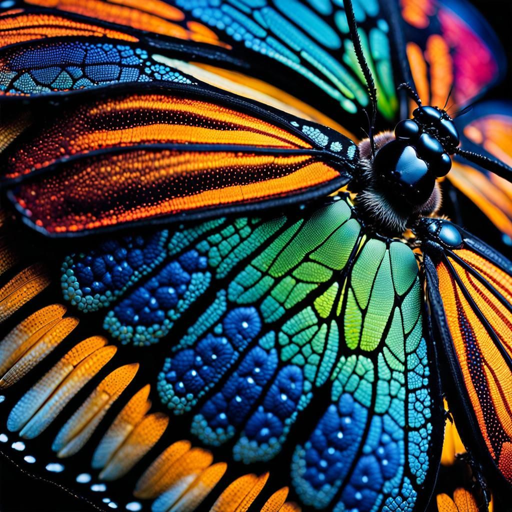 Detailed Insect Close-ups: A Microscopic World