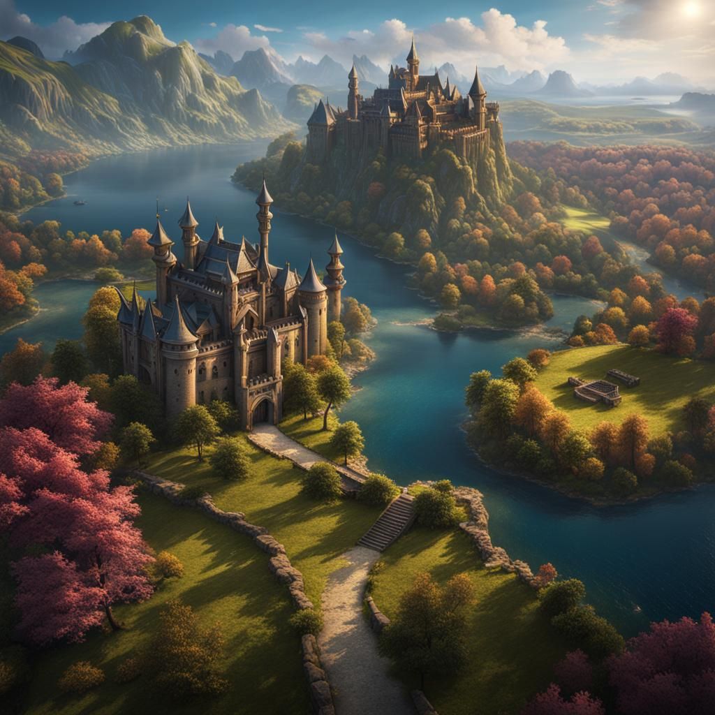 Fantasy Map of Two Kingdoms for DnD