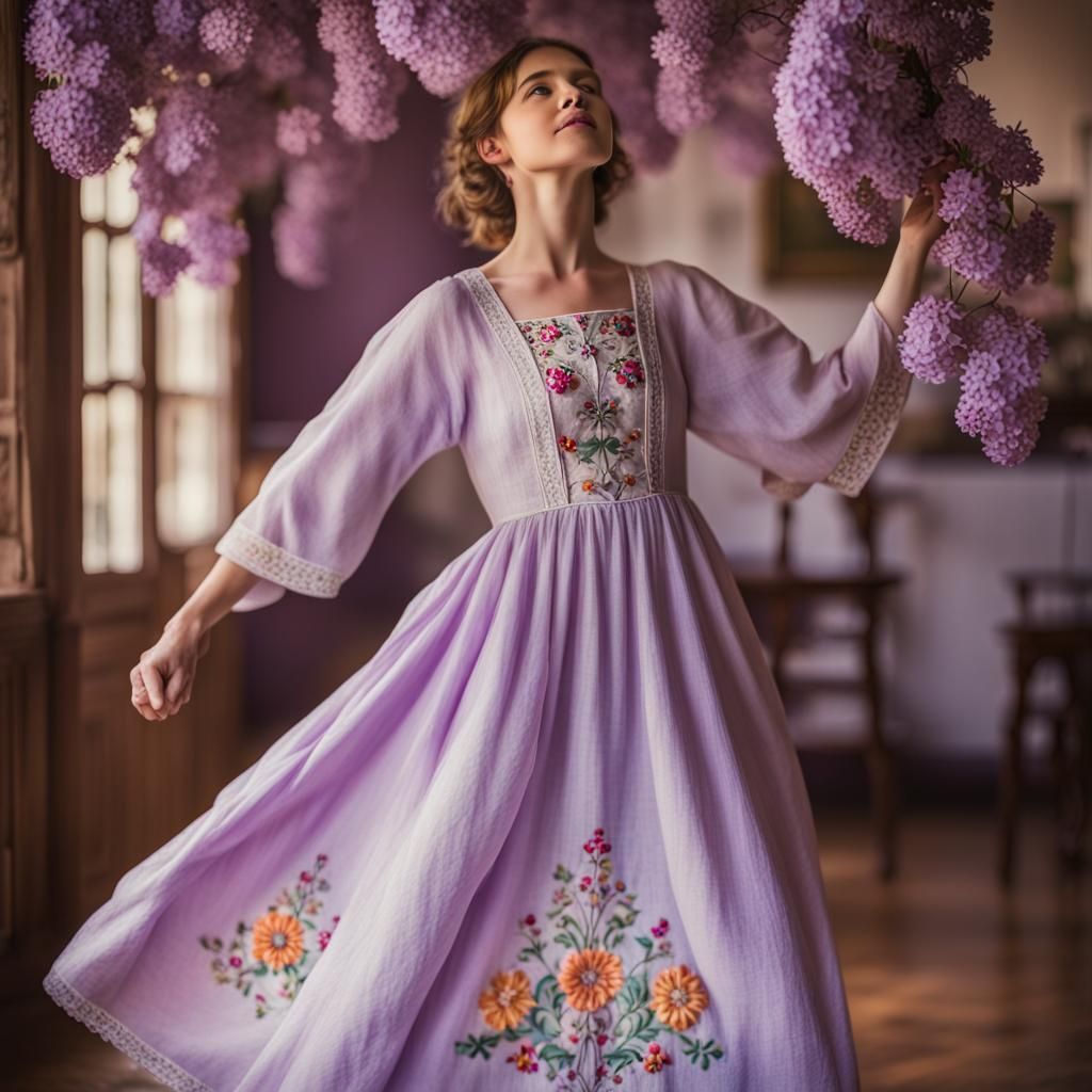 Folk Art Dancer in Jugendstil House