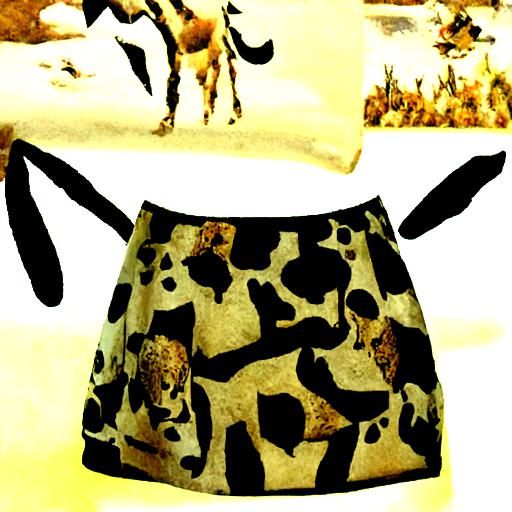Cow Print Mini Skirt