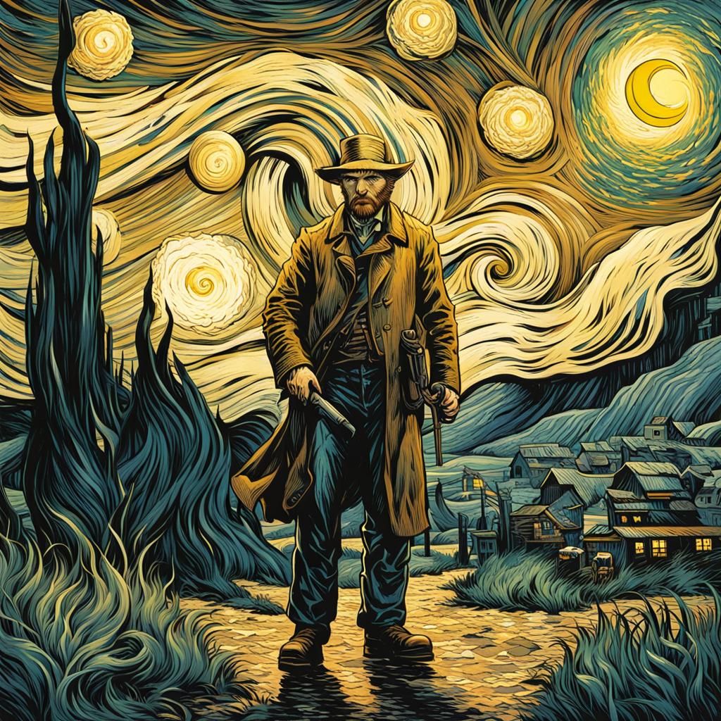 Van Gogh Inspired Comic Book Art