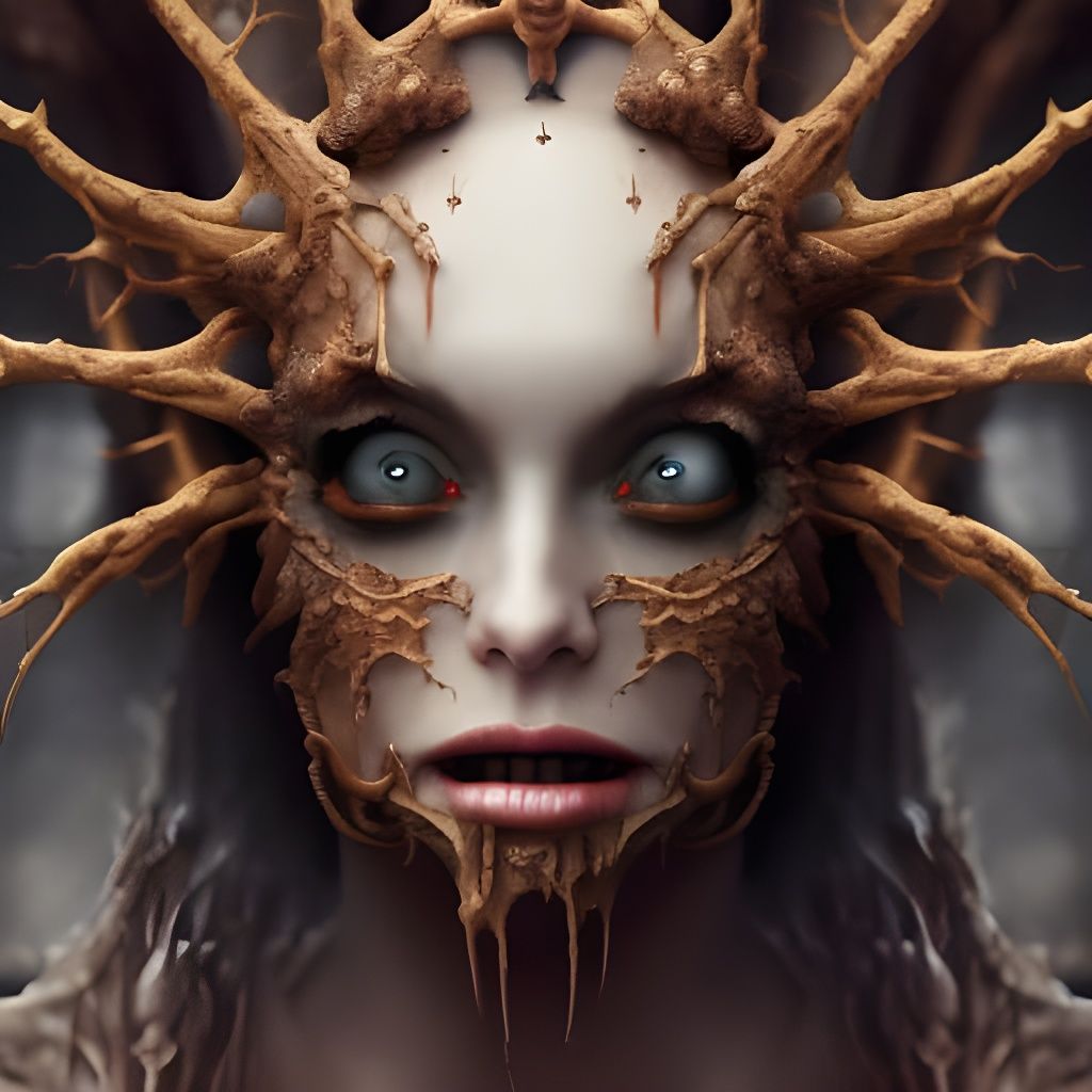 Voodoo Figure Portrait in Gothic Art Style