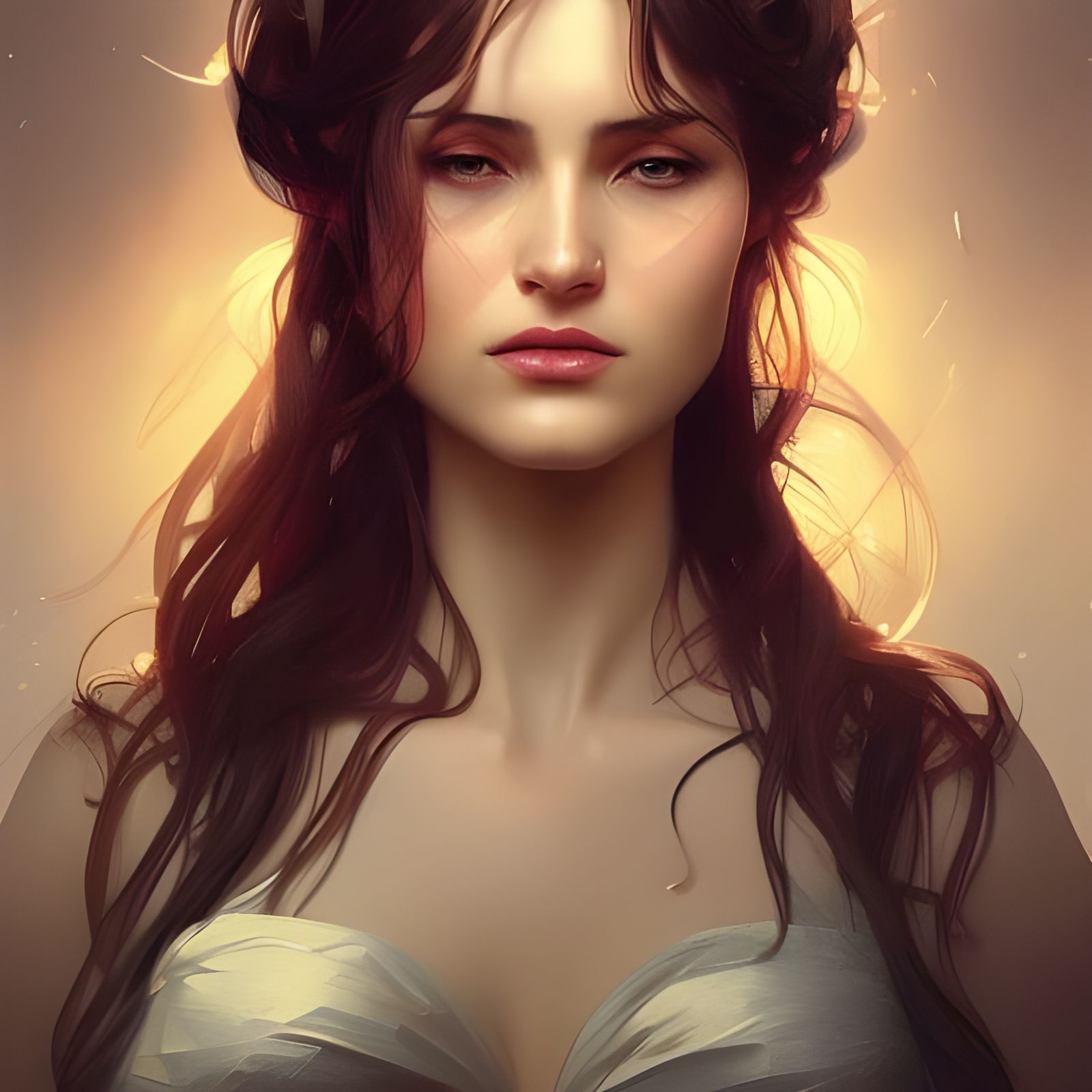 Realistic Portrait of a Beautiful Woman