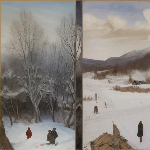 Tanks in Snow: A Dramatic Scene Inspired by Realism