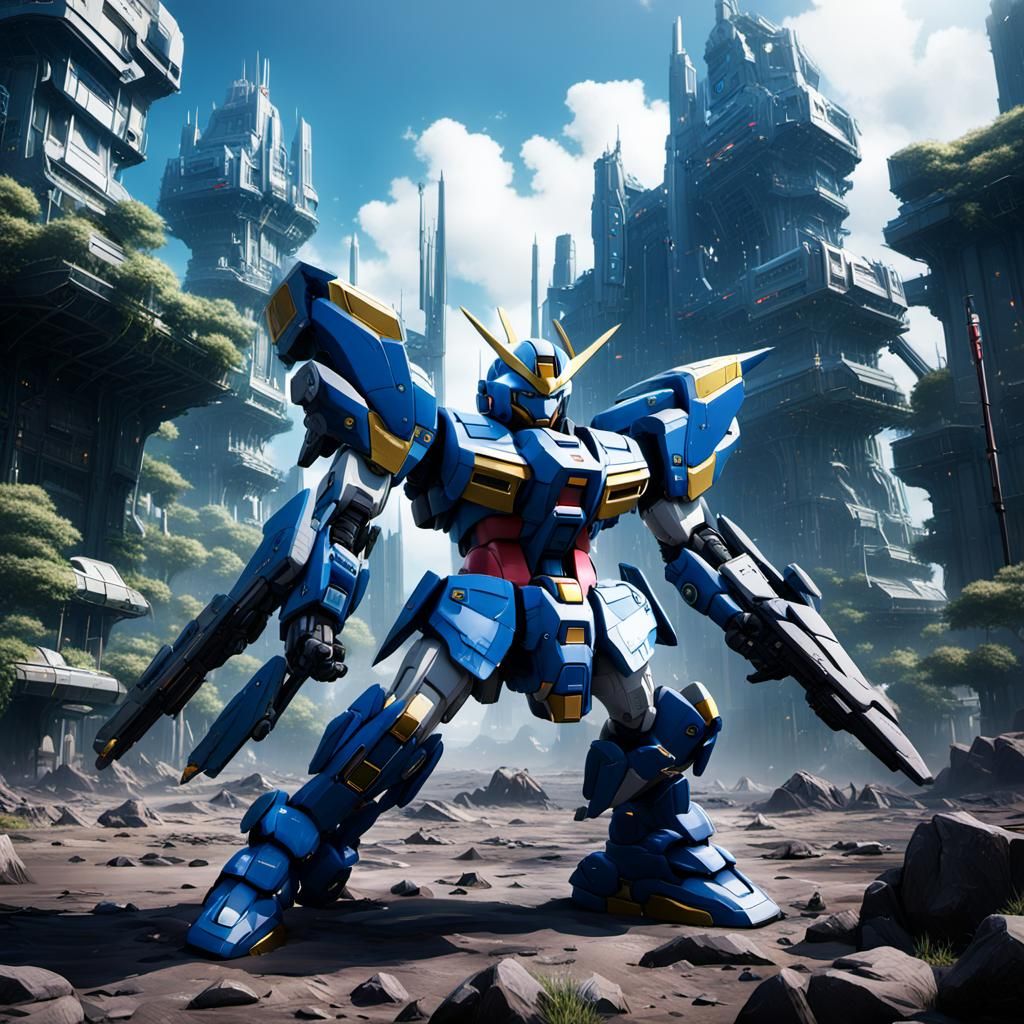 Detailed Star Ocean Gundam Matte Painting