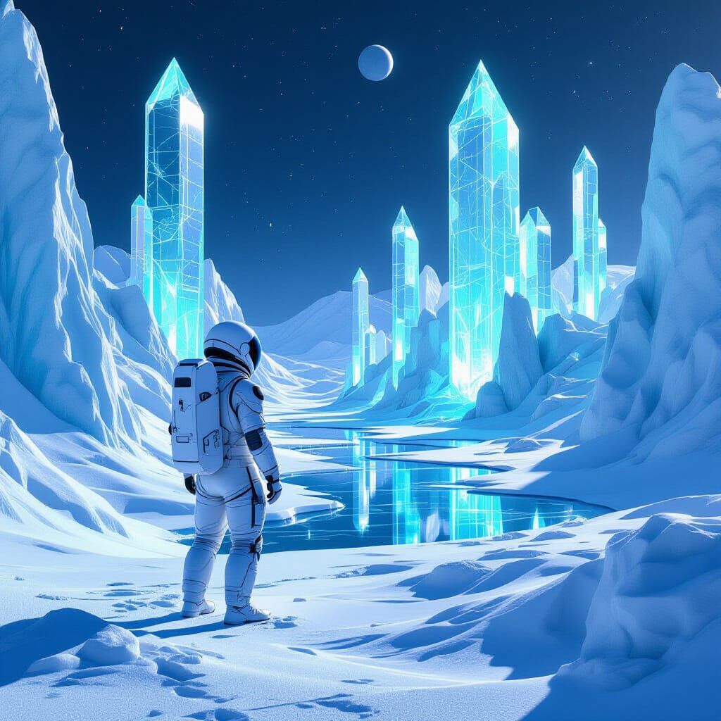 Astronaut Finds Crystal City Under Alien Ice