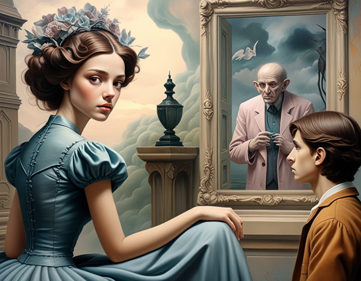 Surreal Giant Diagnosed in Dreamlike Oil Painting