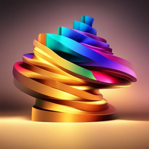 Colorful 3D Geometric Abstract Art in 8K
