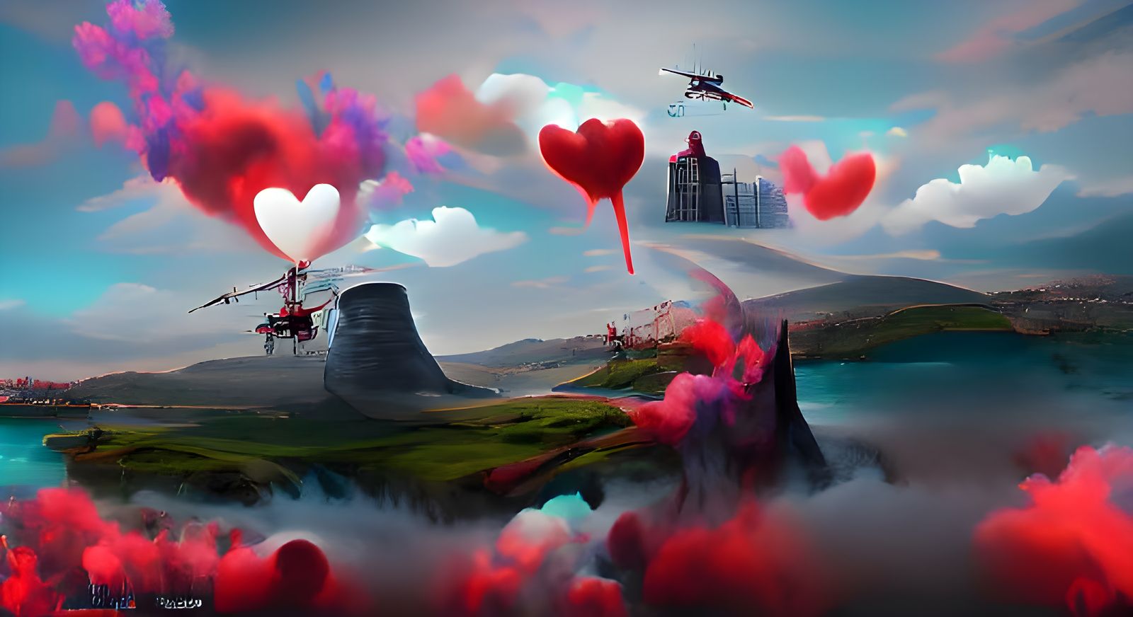 Love as Illusion: Matte Painting Illustration