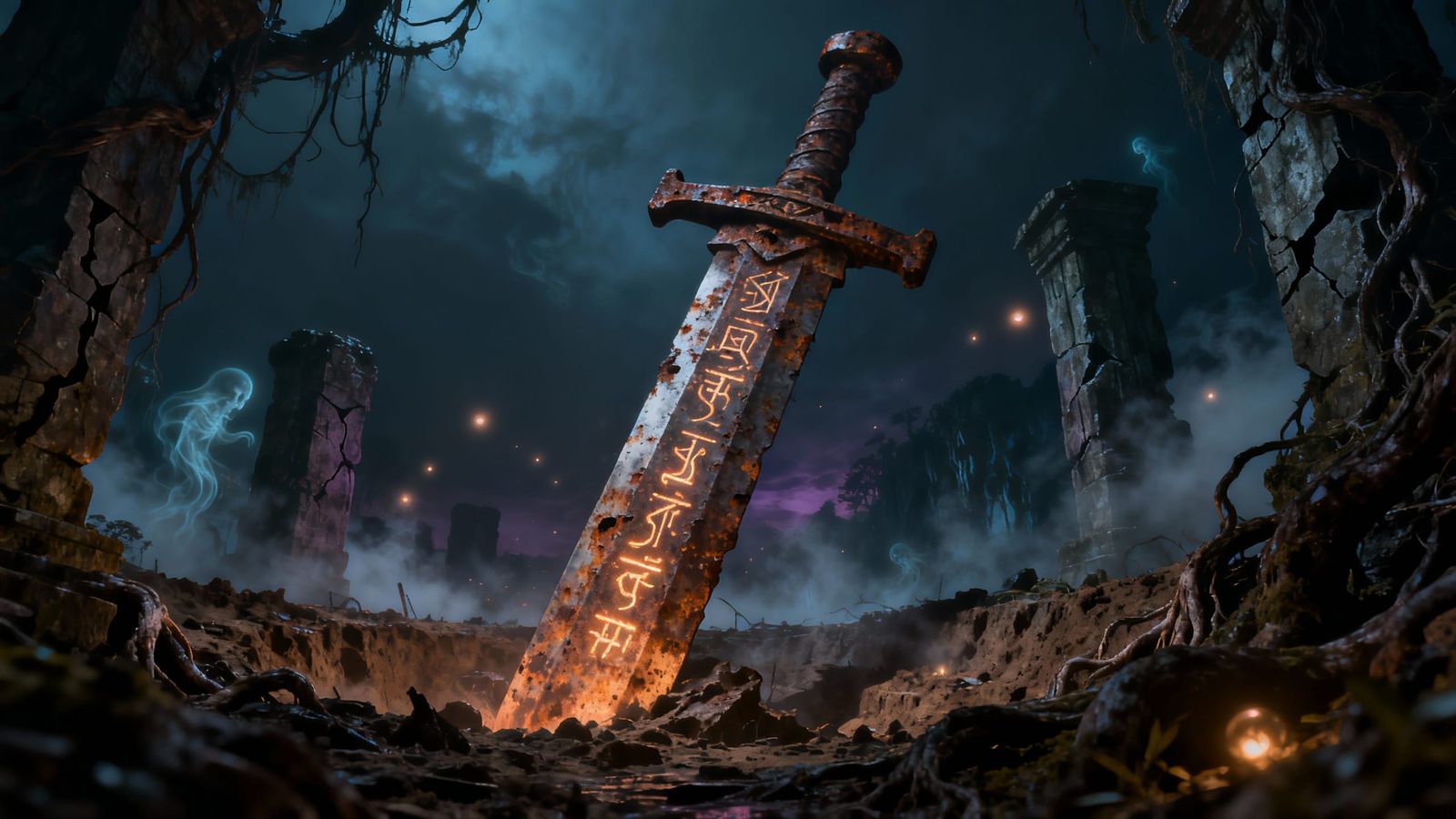 Colossal Ancient Sword Unearthed in Eerie Excavation