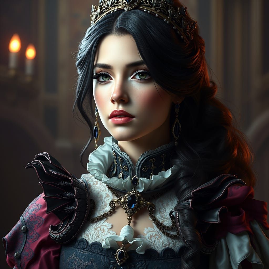 Gothic Princess in Opulent Regalia