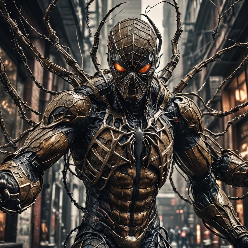 Hyperrealistic Bitpull Spider-Man in Cinematic Detail