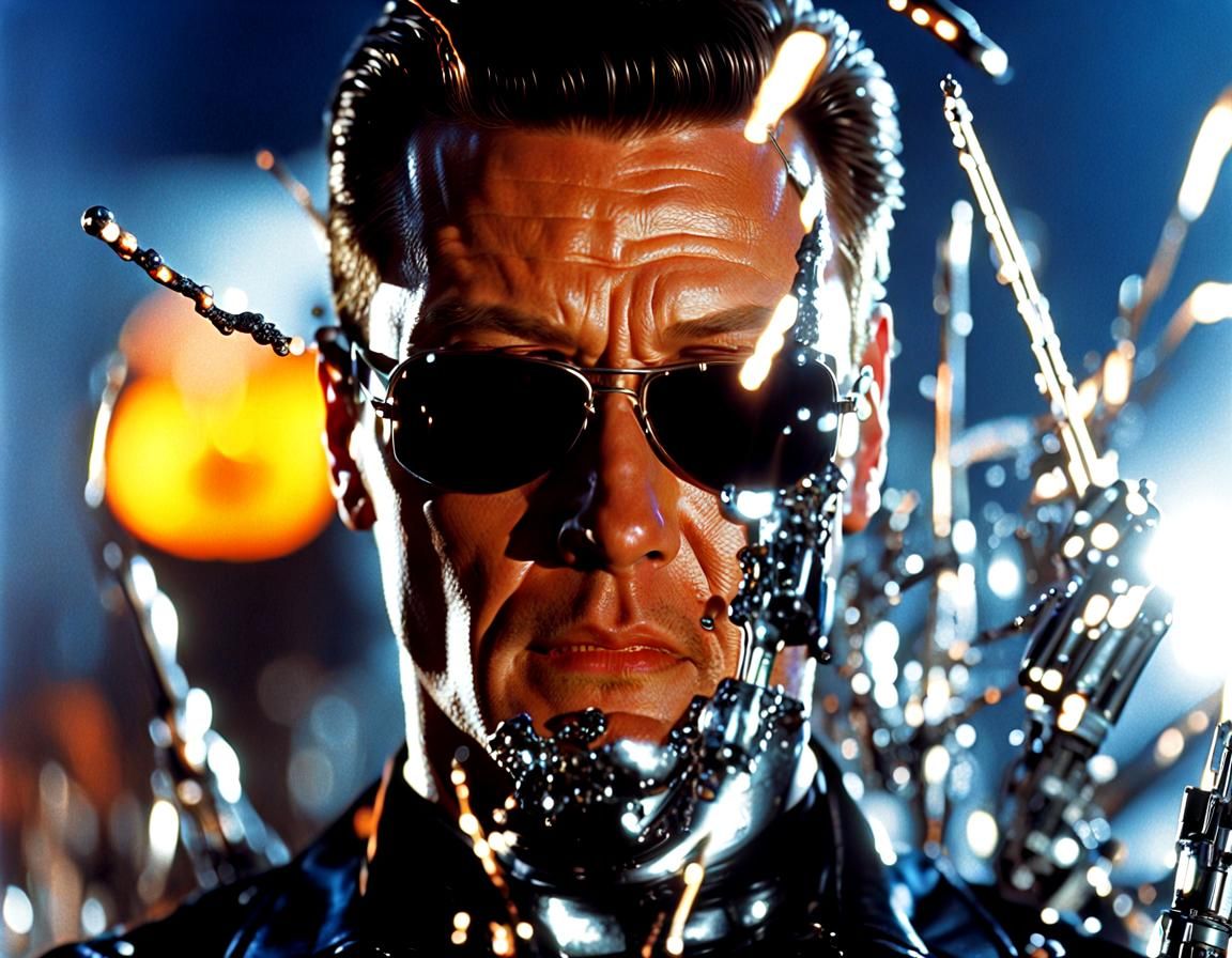 T-1000 Terminator in Melting Liquid Metal
