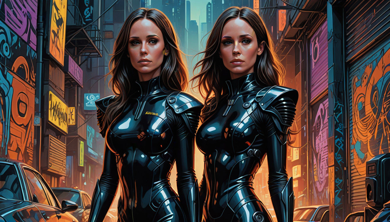 Jennifer Love Hewitt as Heroic Guard in Hyperrealistic Magaz...